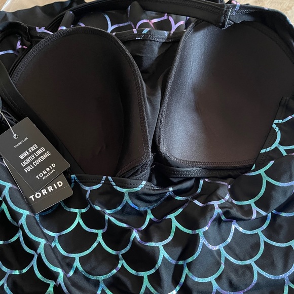 NWT TORRID MERMAID SIDE TIE SWIM DRESS - Picture 10 of 10